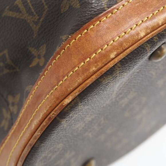 LOUIS VUITTON Monogram Bucket GM M42236 Handbag in Brown Coated Canvas for Women